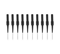 FTVOGUE Sonda de Prueba de Cable con Conector Banana, 10 Sondas de Prueba de Pinchazo de Acero Inoxidable con Conector de 4,0 Mm para Eléctricas Automotrices con Multímetro (BLACK)