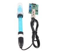 FTVOGUE Sonda de Sensor de PH, Módulo de Sensor de Valor de PH ABS con Salida Analógica, Rango de PH0 a 14, 32 a 176 Grados Fahrenheit, Respuesta de 5 Segundos, para Inspección Industrial de
