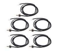 FTVOGUE Sonda de Temperatura con Sensor Termistor, PVC, 10 Piezas para Sistemas Industriales, Rosca M8, Cable de 1 Metro, Detección de Temperatura Confiable (100K)