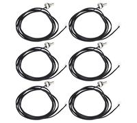 FTVOGUE Sonda de Temperatura con Sensor Termistor, PVC, 10 Piezas para Sistemas Industriales, Rosca M8, Cable de 1 Metro, Detección de Temperatura Confiable (50K)