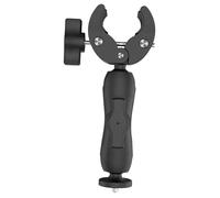 FTVOGUE Soporte de Aleación de Aluminio con Abrazadera de Poste Ajustable para Mini Antena Satelital, Rotación de 360 Grados, Inclinación de 180, Abrazadera Segura para Actividades Al Aire Libre