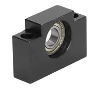 FTVOGUE Soporte de Extremo de Husillo de Bolas Ennegrecimiento de Superficie de Bloque de Rodamiento de Acero Al Carbono para SFU1605 Soporte de 3 Puntos Apto para Enrutadores CNC, Máquinas