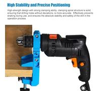 FTVOGUE Soporte de Fijación para Taladro Eléctrico, Aleación de Aluminio Duradera, Ajustable en 360 Grados, Diseño Compacto para Bricolaje y Uso Profesional