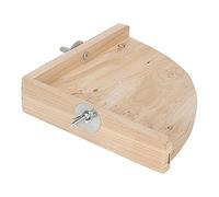 FTVOGUE Soporte de madera para perca, juguete de esquina, plataforma de madera, soporte para loro, hámster, chinchillas, cobayas, jaula de juguete pequeña