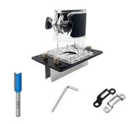 FTVOGUE Soporte de Ranura de Sujetador 2 en 1, Base de Enrutador de Carpintería Máquina de Corte de 65 Mm con Tornillos Ajustables y Línea de Posicionamiento, para Gabin (Tipo 2)