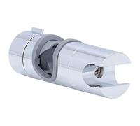 FTVOGUE Soporte para Cabezal de Ducha con Barra Deslizante, Hebilla Recta, Cromado, Ajustable en 360 Grados, para Tubería de 18-25 Mm, con Altura Ajustable y Fácil de Instalar