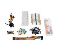 FTVOGUE Surtido de Kit de Componentes Electrónicos, Kit Electrónico PCB ABS con Más de 400 Piezas, Cable USB del Módulo de Alimentación de Placa de Pruebas, para Experimentos de Aprendizaje Inicial R3