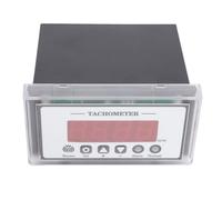 FTVOGUE Tacómetro Digital LED Medidor de Velocidad de RPM con Sensor Hall NPN para Máquina de Inspección de Transportadores de Torno Material ABS Medición Precisa de RPM Pantalla LED Transparente