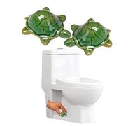 FTVOGUE Tapas De Piso De Inodoro De Tortuga De Resina, Cubiertas Decorativas Duraderas, Fáciles De Instalar Y Limpiar para Amantes De La Playa, Paquete De 2 80x60 Mm