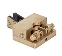 FTVOGUE Tecla CW de Doble Paleta, Latón y Acero Inoxidable, Tecla Automática de Código Morse para Entusiastas de la Radio de Onda Corta, Interfaz de Sonido de 3,5 Mm