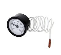 FTVOGUE Termómetro de Dial Sensor de Latón Medidor de Temperatura del Agua 32 a 248 Fahrenheit 1 M Lectura Remota Capilar Esfera Transparente para Laboratorio de Cocina Prueba de Temperatura Líquida