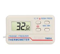 FTVOGUE Termómetro del Refrigerador, Medir Temperatura Interna y Externa de su Congelador y Refrigerador, Larga Línea de Sensor Externo, Funciones de Alarma, Pantalla LCD Digital, Aplicación Amplia