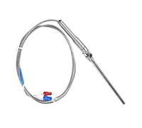 FTVOGUE Termopar Tipo K, Sonda de 100 Mm de Resistencia a Altas Temperaturas, Termómetro Industrial de Respuesta Rápida para Medición Precisa de Temperatura de 32 °F a 752 °F (1M)