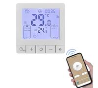 FTVOGUE Termostato Inteligente, Pantalla LCD Programable WiFi 5+1+1 Temporizador Semanal Bloqueo para Niños para el Hotel en Casa Hotel Compatible (Calefacción eléctrica WiFi)