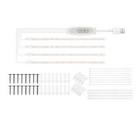 FTVOGUE Tiras de Luz LED para Cultivo de Plantas, Lámpara de Crecimiento de Espectro Completo con Temporizador y 4 Niveles de Brillo, Luz de Relleno de Plantas USB Rosa Púrpura 30 Cm 2 Tiras para de