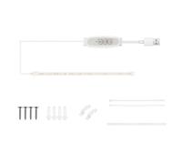 FTVOGUE Tiras de Luz LED para Cultivo de Plantas, Lámpara de Crecimiento de Espectro Completo con Temporizador y 4 Niveles de Brillo, Luz de Relleno de Plantas USB Rosa Púrpura 30 Cm 2 Tiras para de