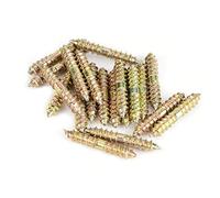 FTVOGUE Tornillos de Espiga De 5 * 30 Mm Tornillos de Rosca Autorroscantes Para FijacióN de Muebles Conector de Madera Para Tacos Paquete de 20