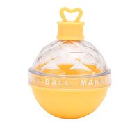 FTVOGUE TPE AS Molde para Bolas de Hielo Máquina de Hielo Redonda de Fondo Suave con Diseño Sellado de 6 Cm para Vino, café, té de Frutas (YELLOW)