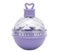 FTVOGUE TPE AS Molde para Bolas de Hielo Máquina de Hielo Redonda de Fondo Suave con Diseño Sellado de 6 Cm para Vino, café, té de Frutas (Violeta)