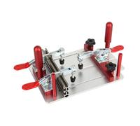 FTVOGUE Trineo para Hacer Frente a Mesa Enrutadora, Guía de Riel de Aleación de Aluminio para Carpintería, Ancho de Sujeción Ajustable de 5,69 Pulgadas con Tablero Antipolvo, Kit de Seguridad