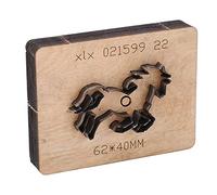 FTVOGUE Troquel de Corte de Cuero con Forma de Caballo, Cortador de Aleación de Acero, Herramienta Artesanal para Cuero, Papel, Goma, Proyectos Hechos a Mano