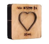 FTVOGUE Troquel de Corte de Cuero en Forma de Corazón, Molde de Acero de Aleación, Punzón Perfecto para Carteras y Accesorios, 35x35 Mm para Cuero y Más