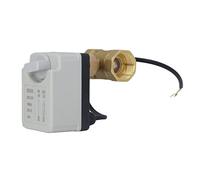 FTVOGUE Válvula de Bola Eléctrica Normalmente Cerrada Latón DN25 Rosca de Tubo de 1 pulg. DC12 24 V para Agua Fría Caliente Solución de Glicol Al 50% Motor Síncrono de 6 W IP54