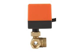 FTVOGUE Válvula de Bola Motorizada de 3 Vías DN15 G1/2 Latón AC220V con Motor Síncrono de Histéresis para Control de Caudal de Fan Coil