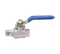 FTVOGUE Válvula de Bola, Válvula de Bola de Puerto Completo BSPT de 3 8 Pulgadas en Acero Inoxidable 304, Rosca Macho Hembra DN10 1,6 MPa de 90 Grados para Agua, Aire, Aceite, Plomería, Bomba de