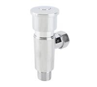 FTVOGUE Válvula de Descarga Válvula de Descarga de Urinario Retardado Presionada a Mano de Aleación de Zinc con Tornillo de de Inodoro G1/2 para Reemplazo de Piezas de Tanque de