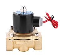 FTVOGUE Válvula Electromagnética, Válvula Solenoide de Latón, Diseño Normalmente Cerrado para Agua, Aceite, Aire, BSPP de 1 Pulgada, Voltaje Nominal AC220 DC24V, Ideal para Aplicaciones Domésticas