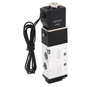 FTVOGUE Válvula Solenoide de 5 Vías y 2 Posiciones 4V110-06 DC 24V PT1/4 Piloto Interno IP65 0.15-0.8Mpa con Cuerpo de Aleación de Aluminio para Automatización de Control de Aire (DC12V)