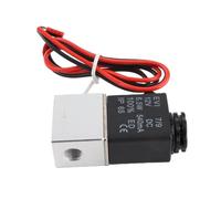 FTVOGUE Válvula Solenoide Normalmente Cerrada de 2 Vías de 12 V CC, Válvula de Aire Eléctrica de Aluminio con Sello NBR, para Tuberías de Fluidos de Aire, Gas y Agua