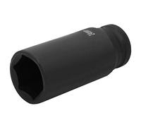 FTVOGUE Vaso de Impacto con Accionamiento de 1/2 Pulgada, Vaso Hexagonal Profundo de Acero de 21/22/24 Mm para Reparación de Automóviles, Compatible con Llave Neumática y Trinquete Manual (24MM)