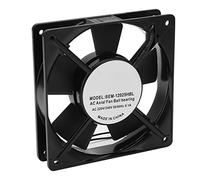FTVOGUE Ventilador Axial con Marco de Aleación de Aluminio y Doble Rodamiento de Bolas, 2400 RPM 238 CFM 40 DB Negro Ventilador de Ventilación Industrial para Gabinetes Servidores Computadoras