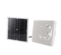 FTVOGUE Ventilador con Energía Solar, Kit de Ventilador Recargable de Silicio Monocristalino de 12 W con Fuerte Flujo de Aire para Invernadero y Gallinero