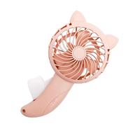 FTVOGUE Ventilador de Mano, Ventilador de Refrigeración Manual de Material PP Ligero con Orejas de Gato de Dibujos Animados, Accesorio de Viaje Portátil para Actividades Al Aire Libre de Niños