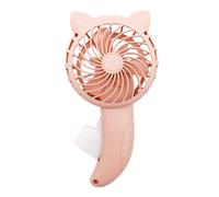 FTVOGUE Ventilador de Prensa Manual, Material de PP Portátil, Ventilador de Mano con Orejas de Gato de Dibujos Animados Lindo, de Refrigeración Pequeño y Liviano para Actividades Al Aire Libre para