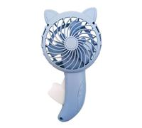 FTVOGUE Ventilador de Prensa Manual, Material de PP Portátil, Ventilador de Mano con Orejas de Gato de Dibujos Animados Lindo, de Refrigeración Pequeño y Liviano para Actividades Al Aire Libre para