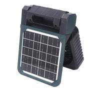 FTVOGUE Ventilador Solar Portátil con Luz LED, 4 Velocidades, Banco de Energía USB para Acampar