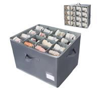 FTYEBDNC Caja de Almacenamiento de Zapatos para Armario Se Adapta a Zapatos de 16 Pares, Recipientes Plegables Del Organizador de Zapatos con Tapa Transparente Y Manijas/Gery/2Pcs