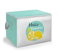 FTYEBDNC Caja de Almacenamiento Plegable con Tapa Y Manijas, Organizador de Armario Cubo Bolsos de Ropa de Cama/Green/L53 X W43 X H39 cm