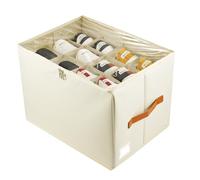 FTYEBDNC Caja Plegable de Almacenamiento de Zapatos con Tapas Transparentes, Organizador de Zapatos para Armario, Organizador de Almacenamiento de Zapatos para Armario/1Pc/L43Xw32Xh31Cm