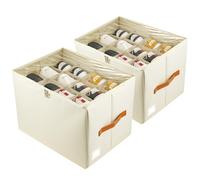 FTYEBDNC Caja Plegable de Almacenamiento de Zapatos con Tapas Transparentes, Organizador de Zapatos para Armario, Organizador de Almacenamiento de Zapatos para Armario/2Pcs/L43Xw32Xh31Cm