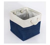 FTYEBDNC Cestas de Almacenamiento de Tela de Lino,S Cajas de Almacenamiento Plegables para Organizar Ropa Estante Guardería Armario/White/33 * 33 * 33Cm