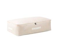 FTYEBDNC Closet Large Storage Basket, Underbed Folding Storage Bfor Clothes Quilt Blanket Travel Quilts Organizer/Light Yellow/45X30X50Cm