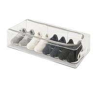 FTYEBDNC Organizador de Caja de Almacenamiento de Zapatos Plegable, Estante de Zapatos de Ahorro de Espacio, Organizador de Zapatos Respirables de Ventana Extraíble/Clear/L60Xw30Xh16Cm