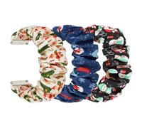 FTYQUEE Scrunchies - Correas de reloj compatibles con correas de reloj de 16 mm, 18 mm, 19 mm, 20 mm, 22 mm, correa elástica de repuesto para hombres y mujeres (16 mm, tamaño pequeño)