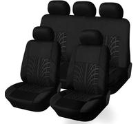 FTYUIVF Coche Fundas Asientos para Toyota Crown Avalon CHR Prius Reiz, 5 Plazas Transpirable Tela Cubreasientos Protector Cubreasientos Cómodo Cubre Asiento,Black