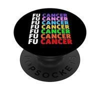 FU Cancer - Camiseta de Manga Corta con Texto en alemán Fuck Cancer PopSockets PopGrip Adhesivo